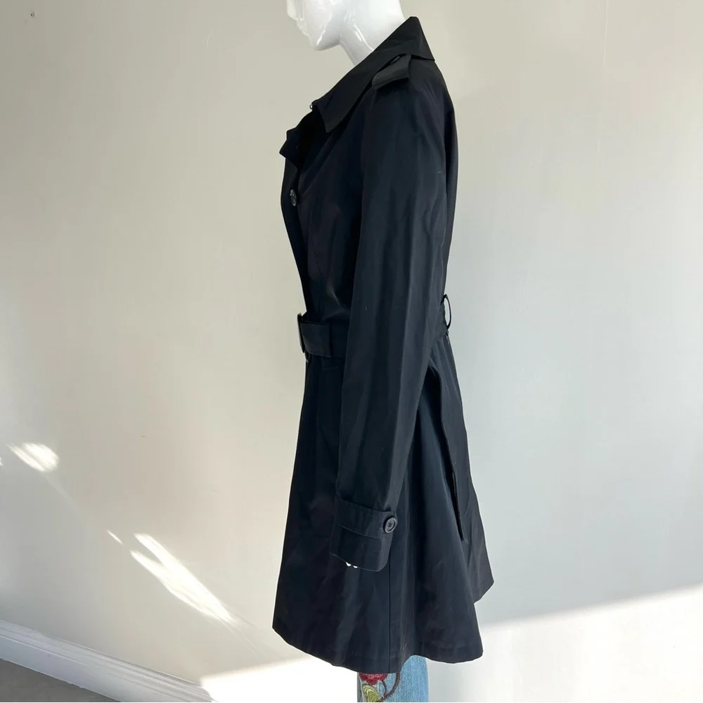 LAUREN RALPH LAUREN Water Resistance Double Breast Belted Trench Coat Sz L - Picture 7 of 16